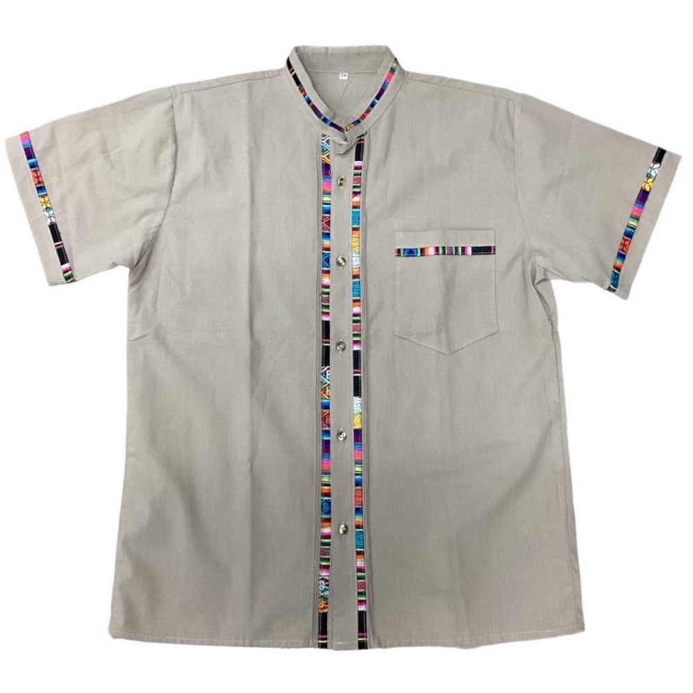 Men’s Khaki Guayabera Coralillo Style